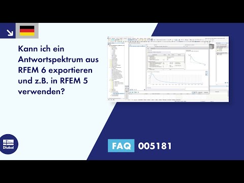 FAQ 005181 | Kann ich ein Antwortspektrum aus RFEM 6 exportieren und z.B. in RFEM 5 verwenden?