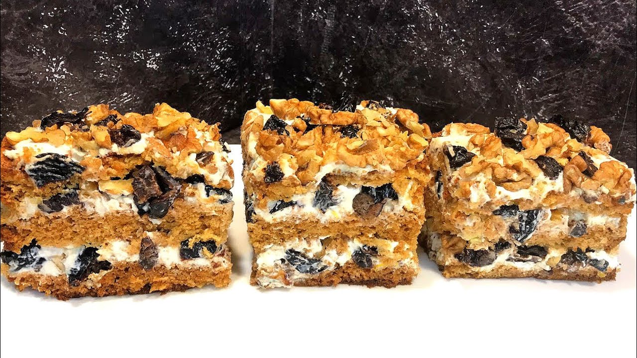 Уже 10 лет готовлю этот торт! Без раскатки коржей! Без пропитки! «МЕДОВЫЙ ЧЕРНОСЛИВ» нежнейший торт!