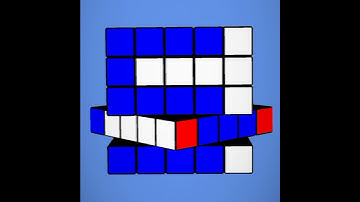 Letter "E" on a 5x5 Rubik