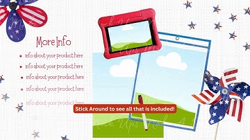 Video Preview Canva Template for TPT Sellers with Patriotic Elements