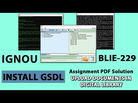 #IGNOU BLIE-229 | Greenstone Digital Library | Upload 10 Documents | PDF Assignment Solution PDF ๐๐