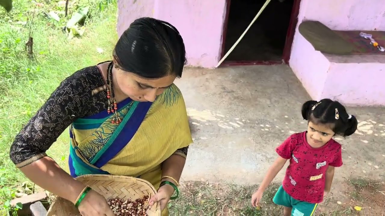 Village Style Gori Kai Palya Recipe|Village Style Ragi Roti|Gorikayi Recipe|Family Traditional Life