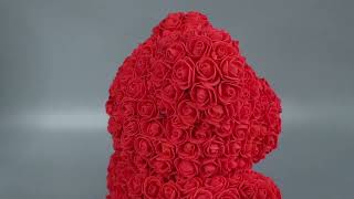 High Quality Forever Eternal Flower Teddy Rose Bear With Gift Flower Hydrangea