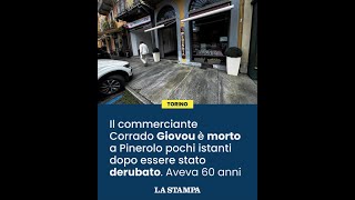 Il commerciante Corrado Giovou, morto a Pinerolo dopo lo scippo in centro. Aveva 60 anni