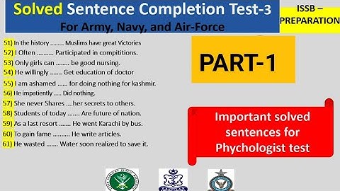 SCT Tips and Solved Examples for ISSB (Part-1)