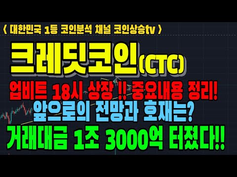 크레딧코인 크레딧코인전망 CTO 거래대금 신규상장코인 신용대출 플랫폼 서클 코인전망 비트코인 이더리움 도지코인