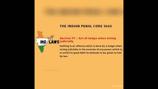 IPC Section 77 - Act of Judge when acting judicially