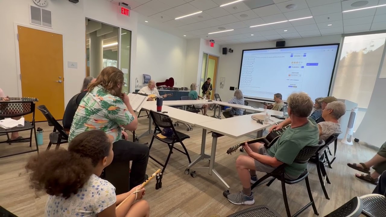 Vidheha “When the Saints Go Marching In” at the local musician gathering. 