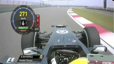 Formula 1 2013 CHINA E. Gutierrez Onboard Lap