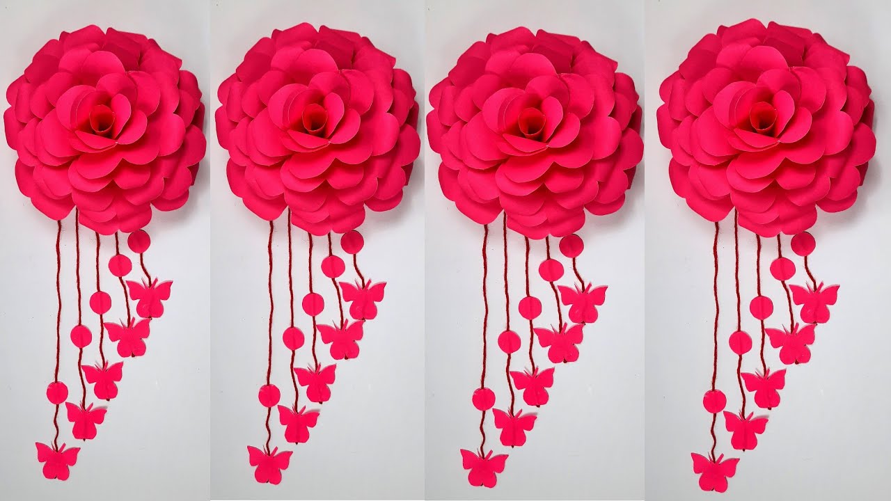 Beautiful Red Paper Wall Hanging / Paper Craft For Home Decoration /Wall  decor /Paper wall mate /DIY 