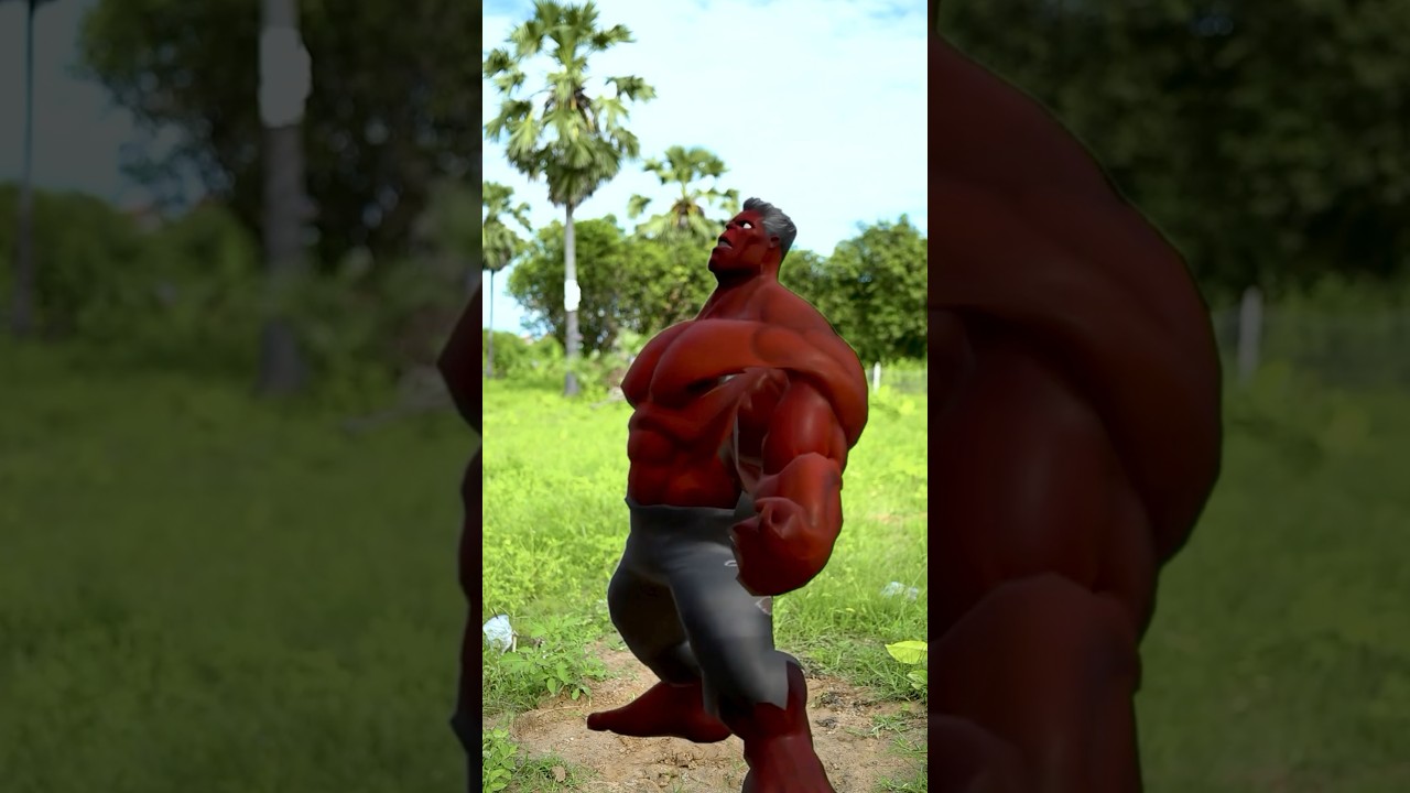 Flying body parts RED HULK funny game 