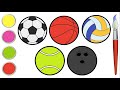 How to draw sports balls  many more drawings for kids  step by step  easy drawings