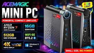 ACEMAGIC MINI PC AMD Ryzen 7 H255 Processor 16GB 512GB SSD Windows 11 Pro MINI Computer