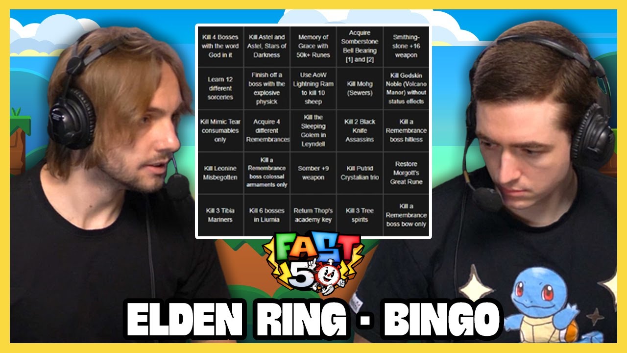 LilAggy and star0chris compete in an Elden Ring speedrun bingo | Fast50