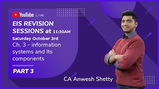 EIS | Ch3 - Part 3 | Revision | Information Systems & its Components | CA Inter | Nov 2020 Profile