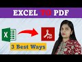 Excel to PDF | 3 Best Methods to Convert Excel to PDF | How to Convert Excel file into PDF