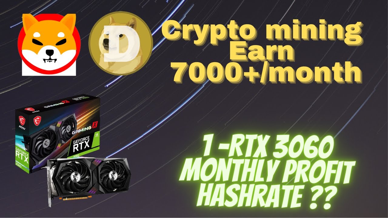 Rtx 3060 Graphic card crypto mining hashrate and profitability | Earn passive Income