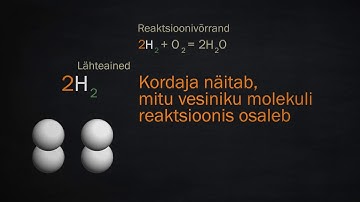 Reaktsioonivõrrand 2H2+O2=2H2O