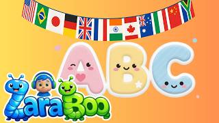 ABC Country Flags Song  | Learn Alphabet | World Flags with ZaraBoo Kids | Educational