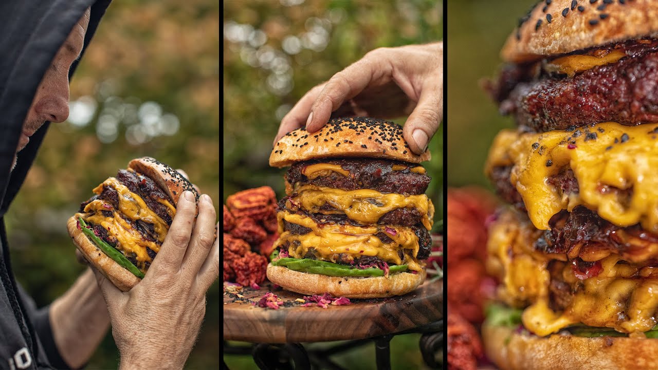 ⁣🔥 Carolina Reaper Cheeseburger - 2 Million Scoville! | Outdoor ASMR Cooking