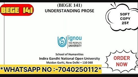 BEGE 141 | ignou assignment | bege 141 solved assignment | ignou university assignment |.