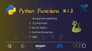 Python Tutorial Episode 12 🔥 Exception Handling | try-except, finally, raise & Custom Exceptions