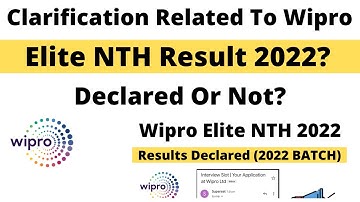 Wipro NTH 2022  Result Clarification Video | Must Watch | Clear All Doubts | Thanks for Support