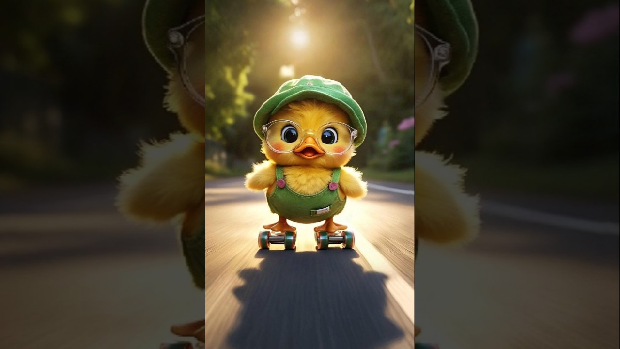 Baby Duck Roller Skating Gets Hit by a Car! 🏥 Rescued by Kitten & Treated by Doctor Mouse 🐱🚑 