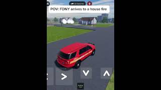 POV FDNY arrives to a house fire