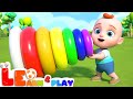 Learn colors with stacking rings  educationals for toddlers  learn  play with leo