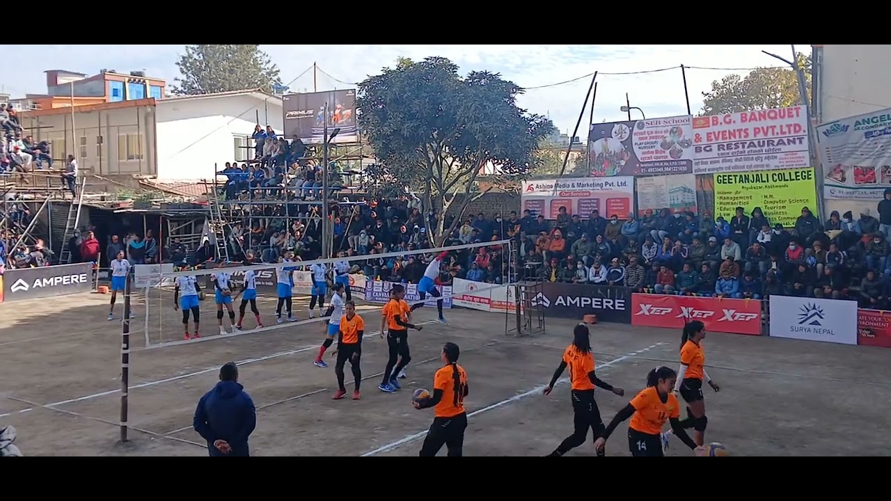apf vs nepal army show ball || dhorpatan volleyball match || best spike women volleyball match ||
