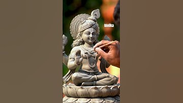 Shree Krishna clay idol making 🥰||#shorts #krishna #krishnaidol #short #trending #idolika