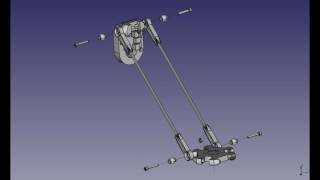 Mini-Kossel - Assembly Animation - Rod/Carriage/Effector