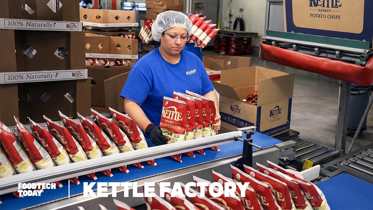 How Kettle Chips Are Made in a Factory | 150,000 Bags Per Day