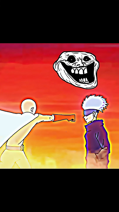 Saitama (One Punch Man) VS Satoru Gojo Saitama ( Jujutsu Kaisen )☠️🗿 #phonk #shortsfeed #anime #gojo