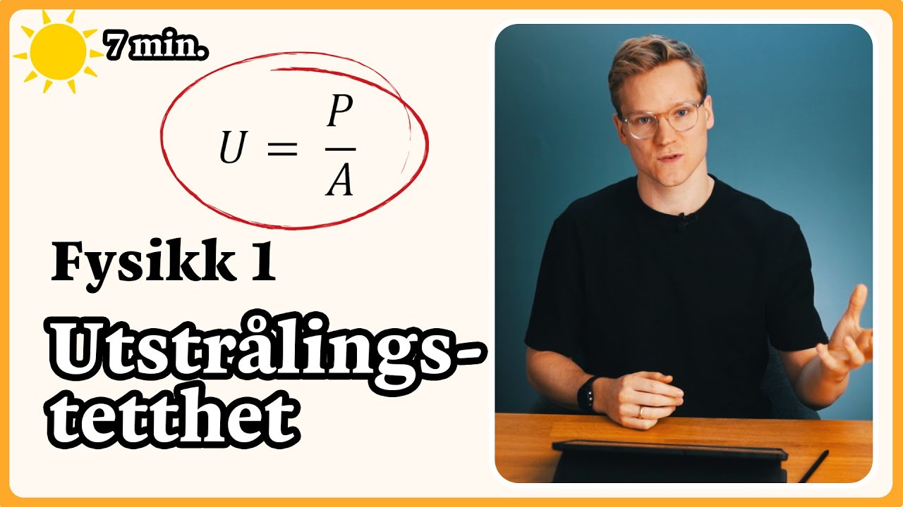 Utstrålingstetthet forklart – Strålingslover med eksempel fra sola | Fysikk 1