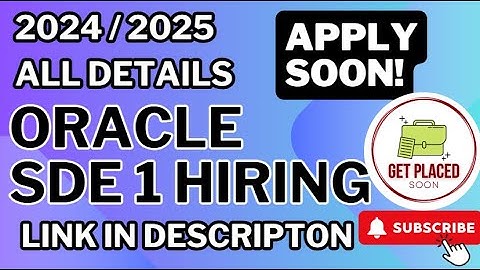 ORACLE Software Developer 1 - Hiring 2024, 2025 Batches| Oracle SDE1 Interview (APPLY FAST!)