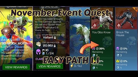 November EQ | Classic | Easy Path 1.1 | MCOC #marvelcontestofchampions