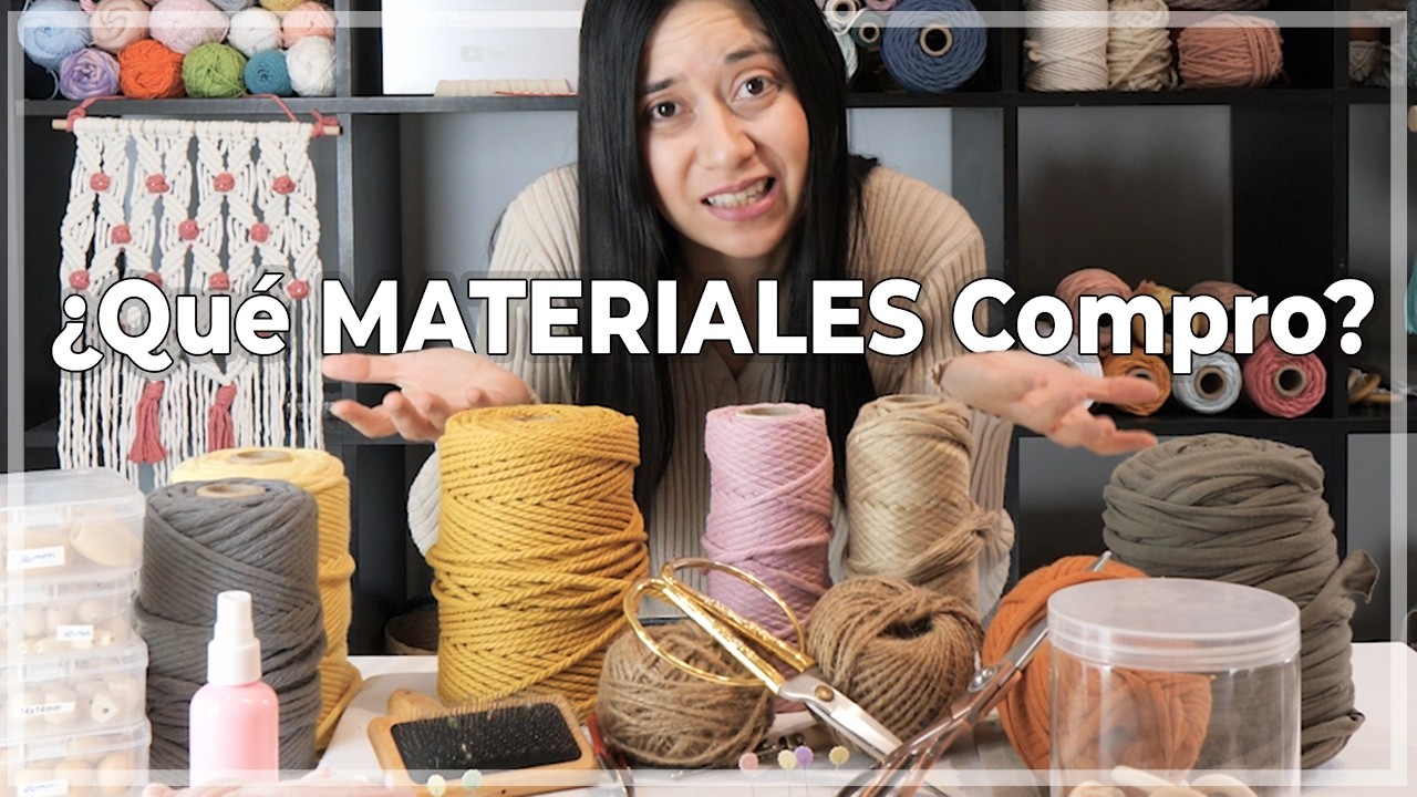Los MATERIALES que SÍ necesitas para hacer Macramé (y los que NO😧)