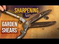 Sharpening Garden Shears with a Whetstone