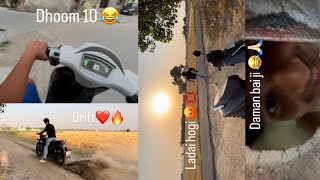 Bullet di drift 😱🔥|| daman bhaji 😂🙏🏻|| ladai hogi 😡💢