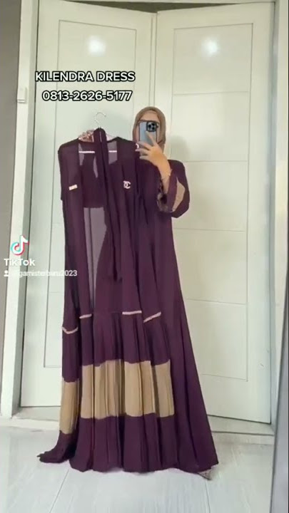 Model Baju Gamis Rompi Elegan Terbaru 2022 | 0813-2636-5177