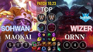 KT SoHwan Maokai vs hyF Wizer Ornn Top - KR Patch 10.23