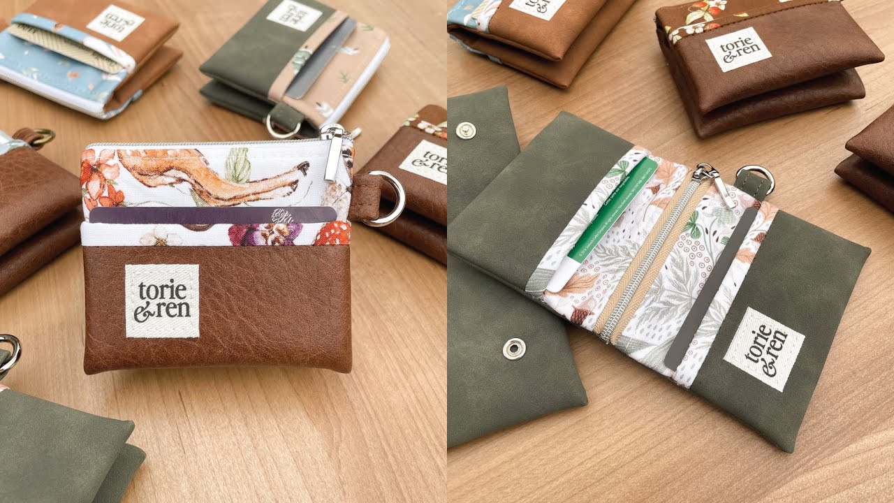 【CHRISTINE PROJECT】CP Foldable Card Wallet 2colors Compact Foldable Card Wallet with Zipper Pocket | Detailed