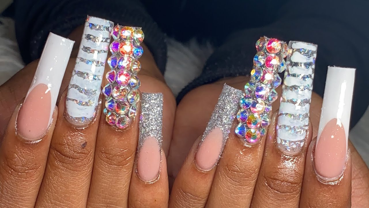 Freestyle Nails w/ Different Designs 🤍✨ | Acrylic Nails | CCurve Nail Tips
