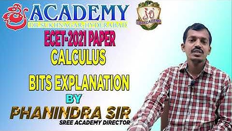 ECET-2021 PAPER SOLUTIONS| PART-3 | SREE ACADEMY DIRECTOR | PHANINDRA SIR|