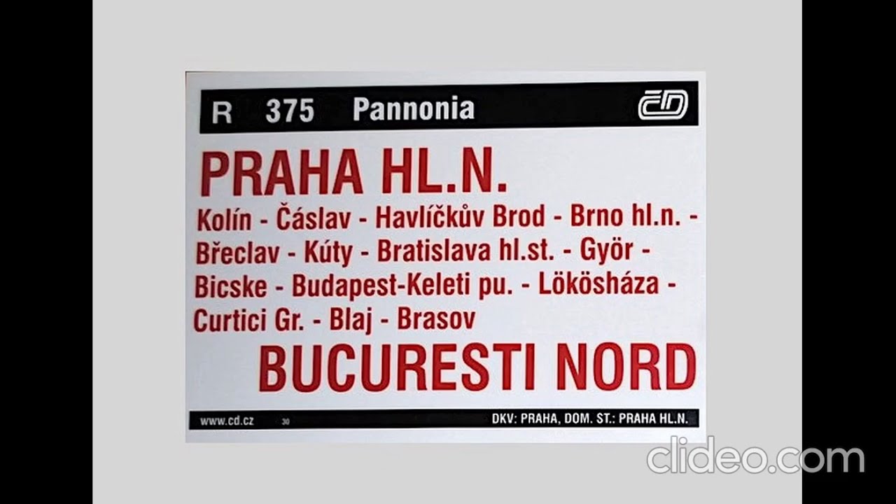 Hlášení vlaků R375(Pannonia) ve stanici Praha-Libeň ; Announcement R375 at Praha-Libeň ; 08/06/2006.