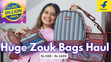 12 Zouk Bags Haul | Upto 70%OFF  Flipkart Big Billion Days Sale Haul | English Subtitles