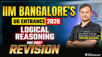IIM Bangalore UG Entrance Test 2026 -  Logical Reasoning One-Shot Revision