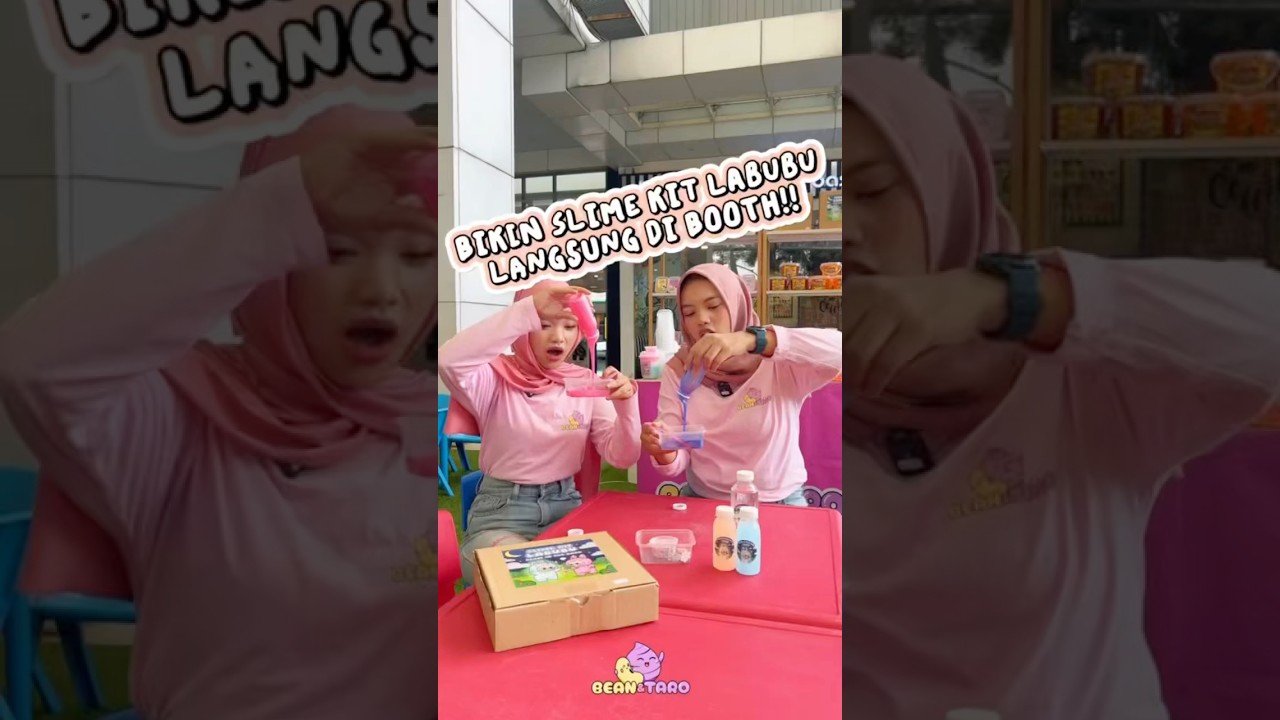 BIKIN SLIME KIT LABUBU ON THE SPOT DI BOOTH BEAN&TARO!🤪😃